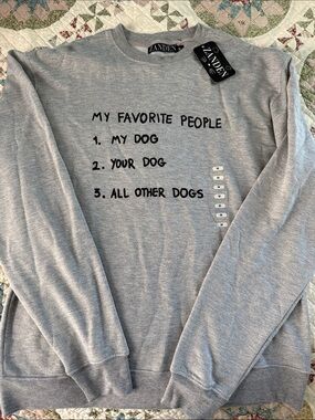 Gray 'My Favorite People' Dog Lover Sweatshirt